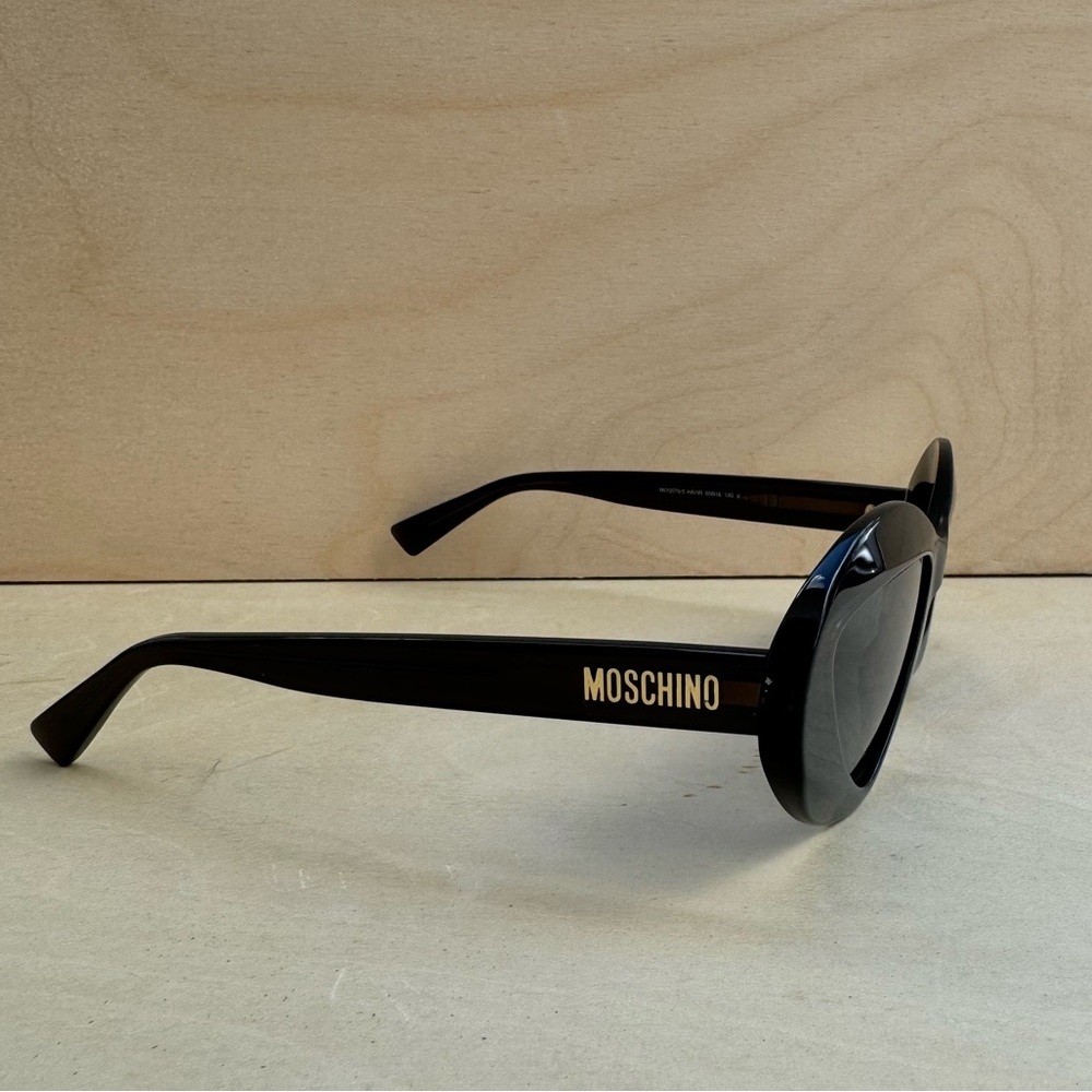Authentic Moschino Oval Sunglasses Dark Gray W/ Small Defect (read description) - Picture 5 of 9